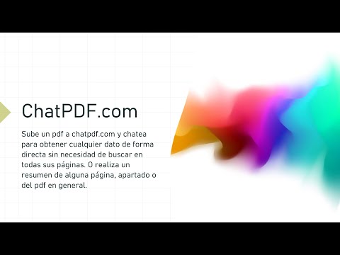 Sube un pdf y encuentra lo que necesitas con ChatPDF