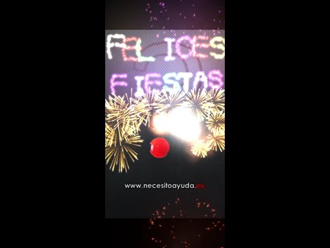 Felicita las fiestas con esta animación de fuegos artificiales