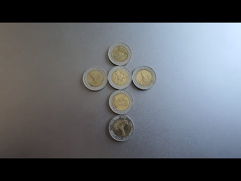 Reto de las monedas - 4 horizontales y 4 verticales