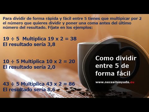 Truco para dividir entre 5 de una forma rápida y fácil