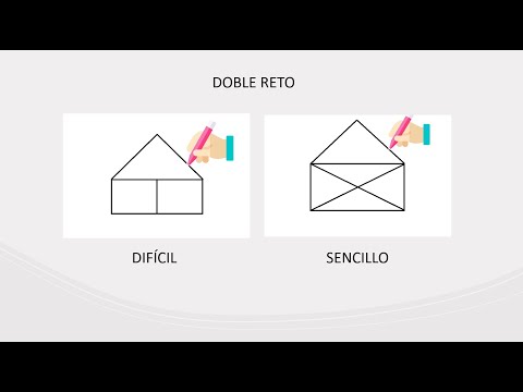 Reto - Pintar las casas sin levantar el lápiz del papel - Nivel sencillo y difícil