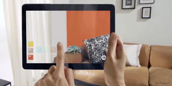 previsualizar una pared pintada de cualquier color