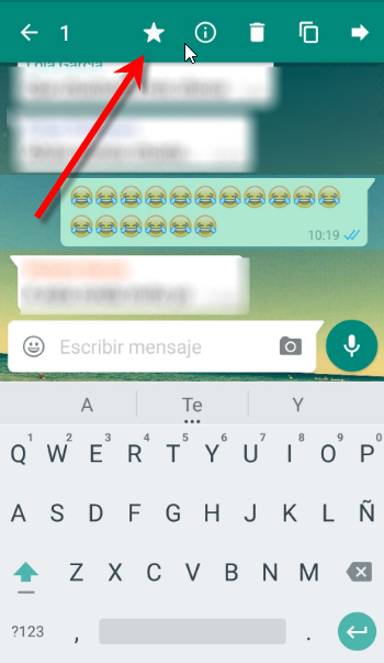 Marcar mensajes destacados en whatsapp android