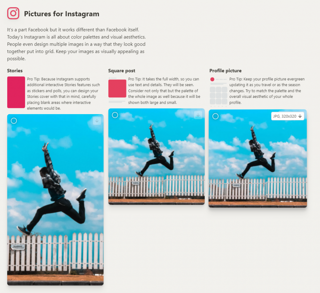 Pixelhunter imágenes para instagram