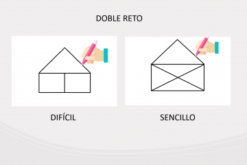 Doble reto - dibuja estas dos casas sin levantar el lápiz del papel